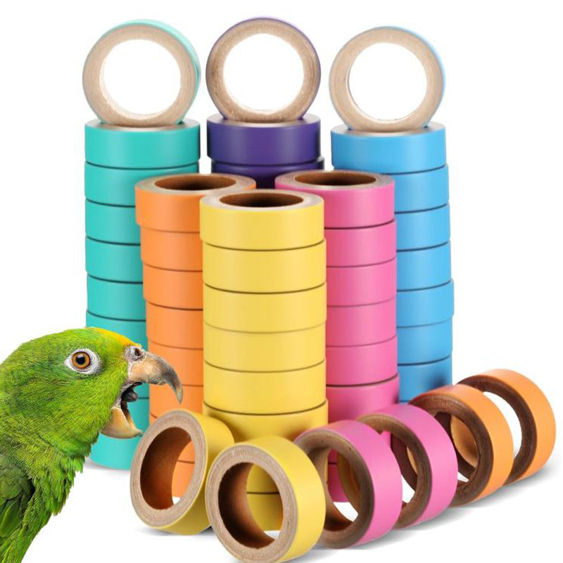 Parrot Toys, Bird Toys, Parrot Chewing Paper Rings, Bird Toys, Bulk Parrot Durable Cardboard Core, Small Pet Supplies