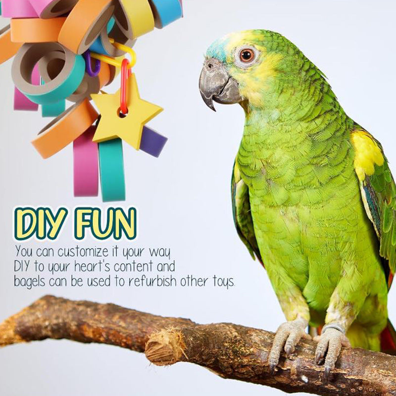 Parrot Toys, Bird Toys, Parrot Chewing Paper Rings, Bird Toys, Bulk Parrot Durable Cardboard Core, Small Pet Supplies